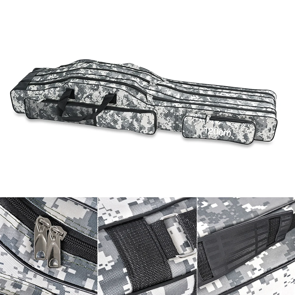 

3-слойный складной рюкзак для рыболовных снастей, водонепроницаемый органайзер для катушки удочки, большая вместимость, многофункциональный для путешествий