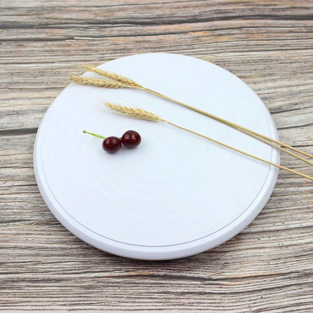 

1 pc 12 Inch Turntable Cake Stands Cake Turntable Antiskid Decorating Workbench Revolving Stand For Baking Diy White