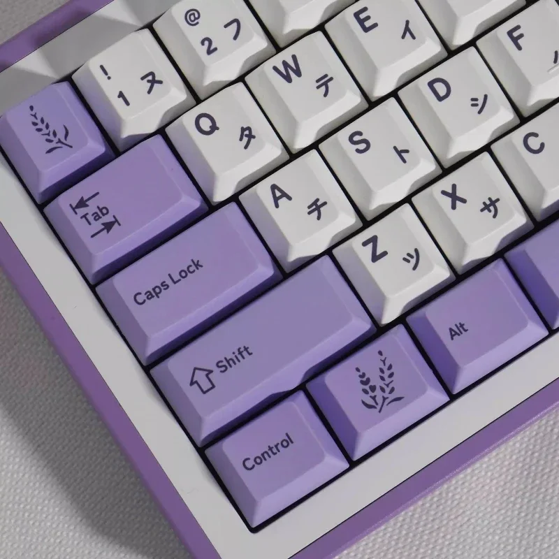 Imagem -04 - Gmk Lavender Tema Keycaps Grupo Sublimação Pbt Perfil Cereja Acessórios Teclado Mecânico Personalizado