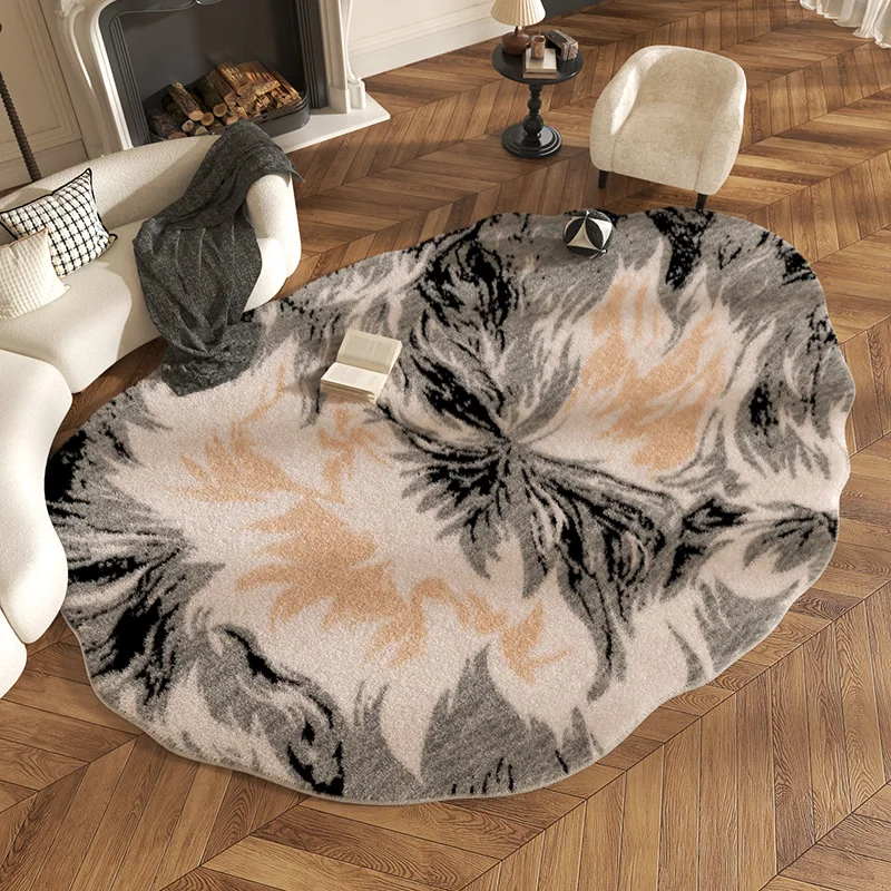 Irregular Shapes Bedroom Decor Carpet Light Luxury Carpets for Living Room Thickend Plush Lounge Floor Mat Fluffy Soft Study Rug