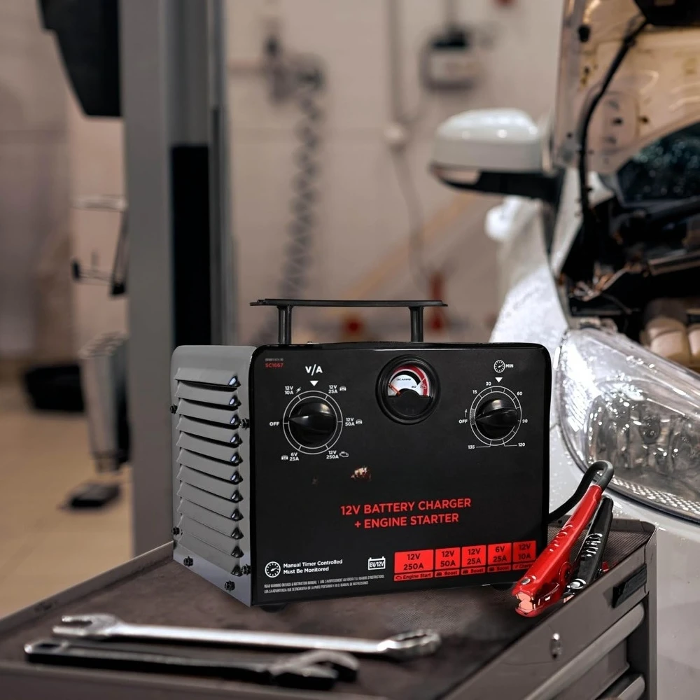 الأدوات والمعدات.6 فولت/12 فولت شاحن بطارية يتم التحكم فيه بالوقت ومبتدئ المحرك - شاحن يتم التحكم فيه بدقة مع مؤقت 135 دقيقة #4