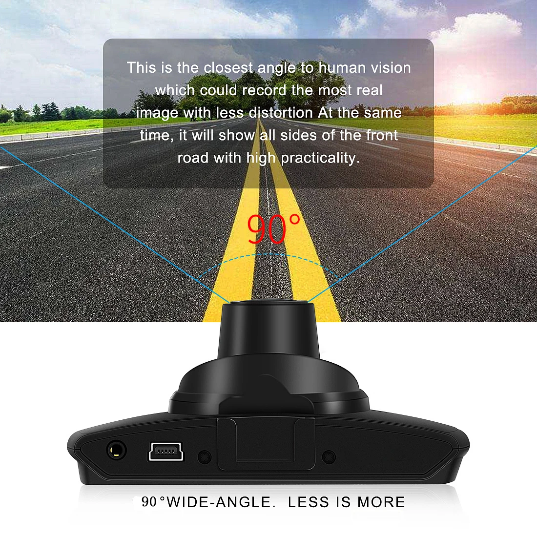 Car Dash Camera 90 Degree Wide Angle Car Camera Driving Recorder Night Vision For Driving Recording Car Detector