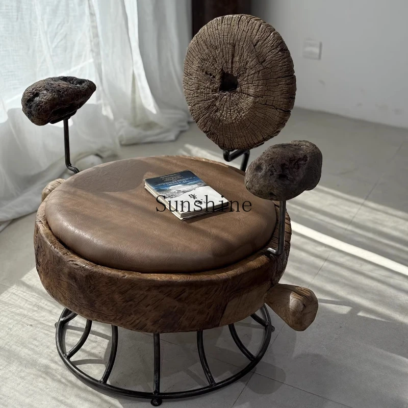 

Bed and breakfast hotel design soft furniture tea room master stool solid wood personalized back chair