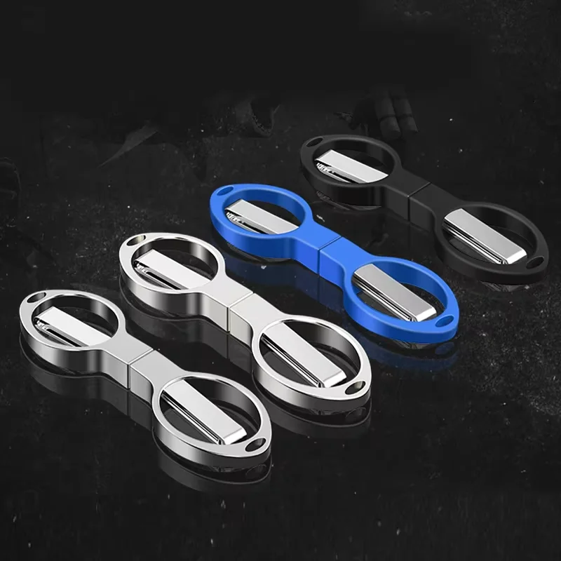 

1pc Portable Folding Scissors Carbon Steel Fishing Line Cutting Tools Mini Tackle Supplies Multifunctional Needlework Scissors