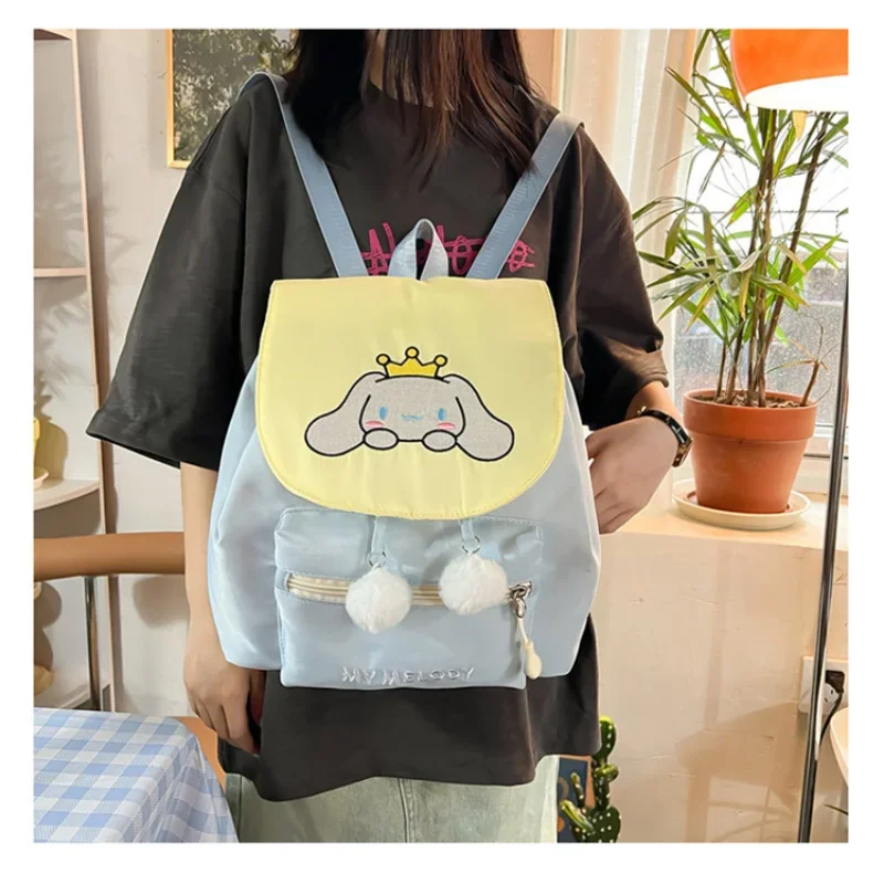 Sanrio Hanton's new double ball cute cartoon Hello Kitty schoolbag female animation small backpack versatile backpack