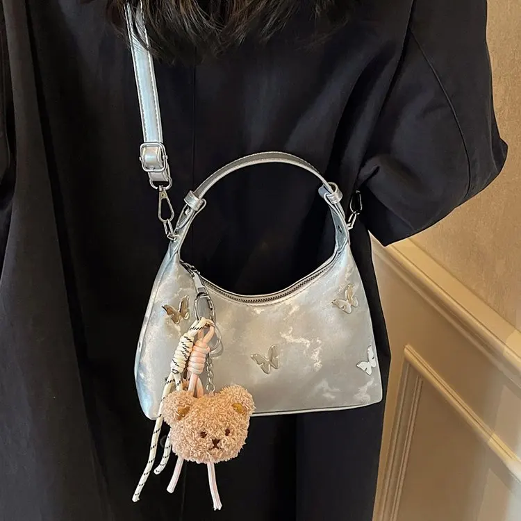 

New 870 Shoulder Messenger Handbag Butterfly Simple and Fashionable High-end Textured Commuter Bag Large-capacity Shoulder Bag