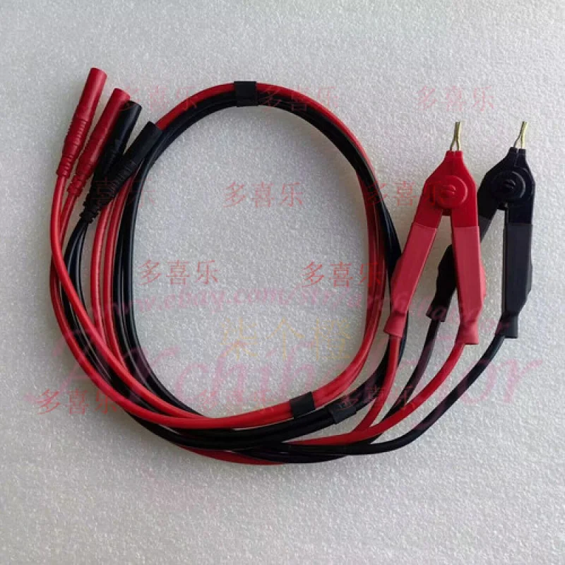 WW   for  LCR Meter Test Leads Probes Terminal Kelvin Clip Wires 4mm Banana Clip Cable