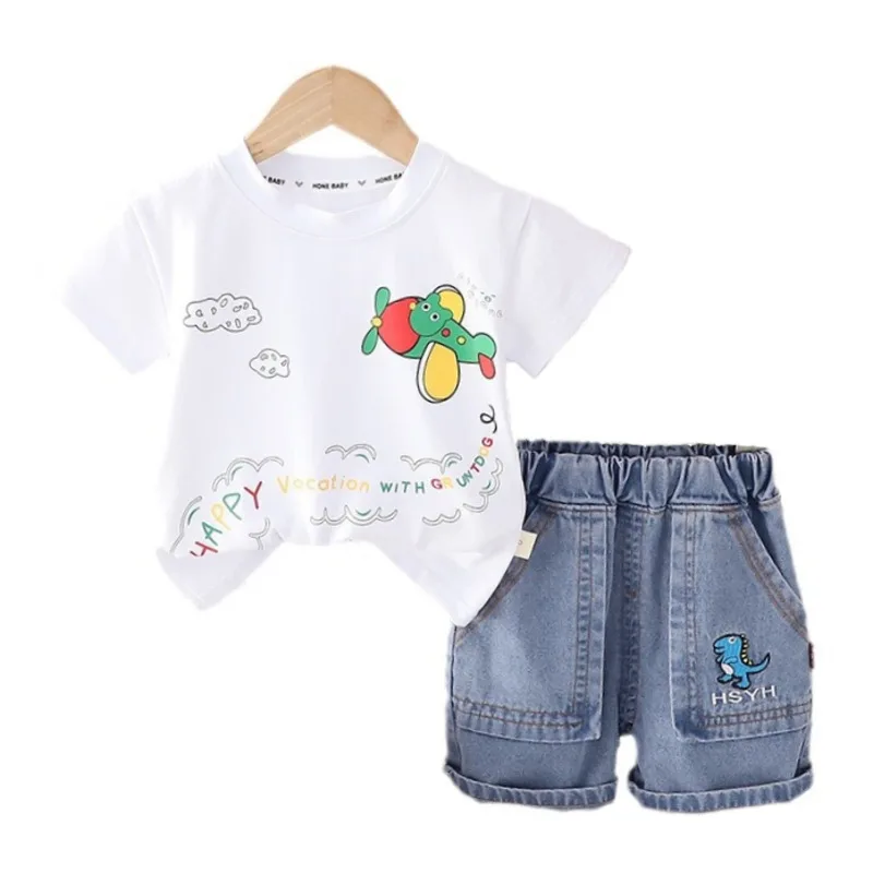 New Summer Baby Boys Clothes Suit Children Girls T-Shirt Shorts 2Pcs/Sets Kids Outfits Toddler Casual Costume infant Tracksuits