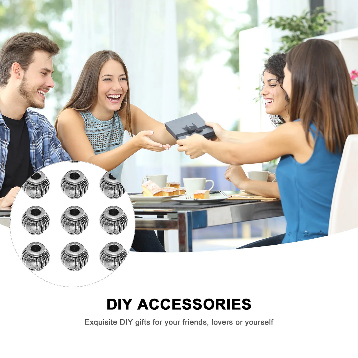 

100 шт. тыквенные фонарики, бусины из смолы, круглые гофрированные бусины-разделители для DIY ювелирные изделия ручной работы, аксессуары, браслеты