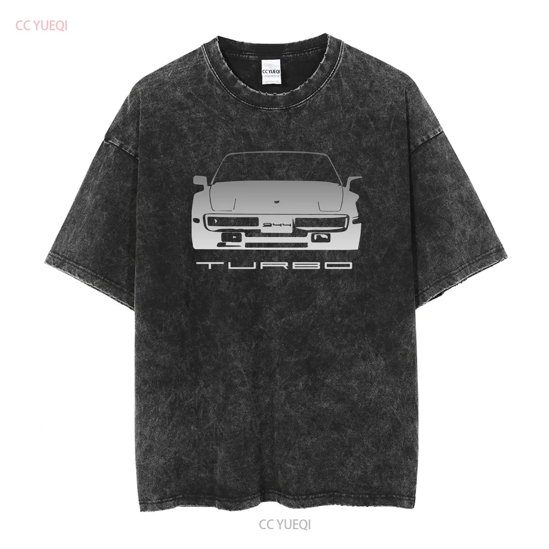 944 Turbo Stencil T Shirt long or short sleeves vintage Washed Versatile Unisex designer clothes Casual graphic Slightly