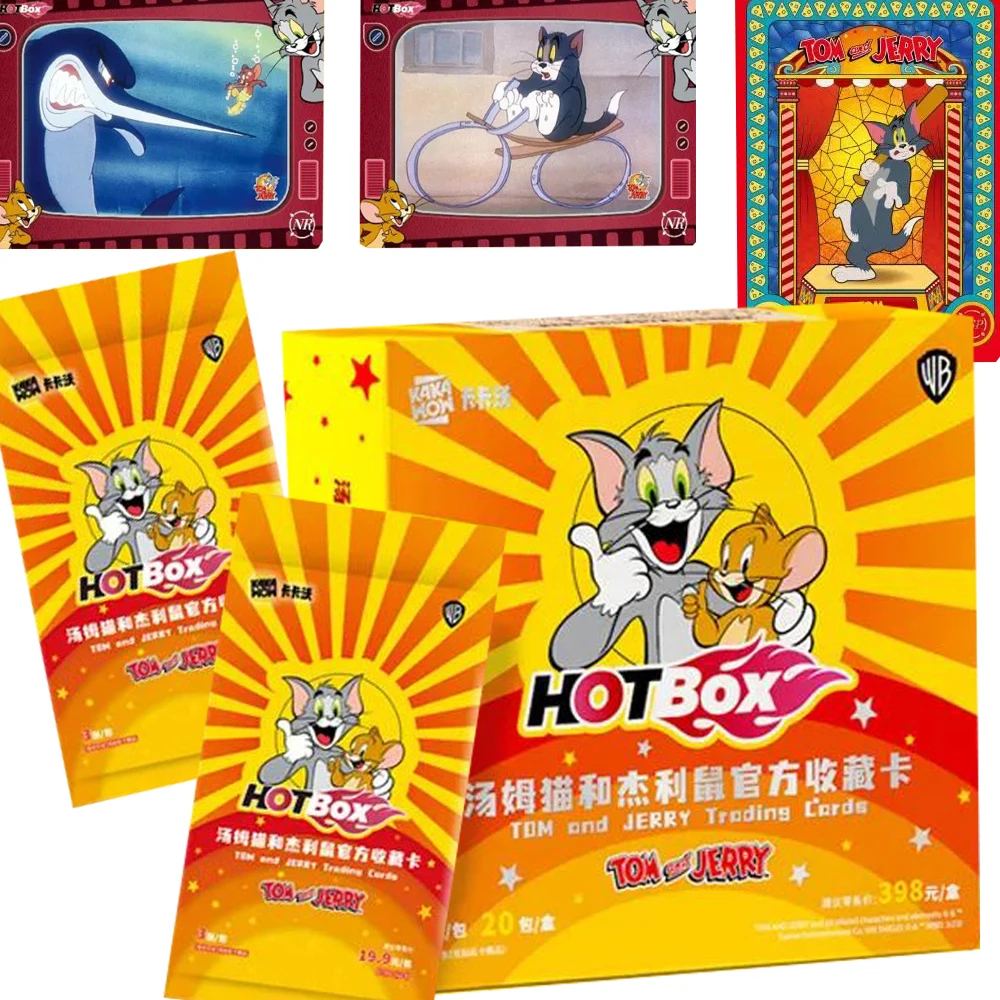 

KAKAWOW Tom and Jerry Cards Collection Comedy Animation Character Spike Thomas Interest Happy Foes Cards Table Toys Kids Gifts