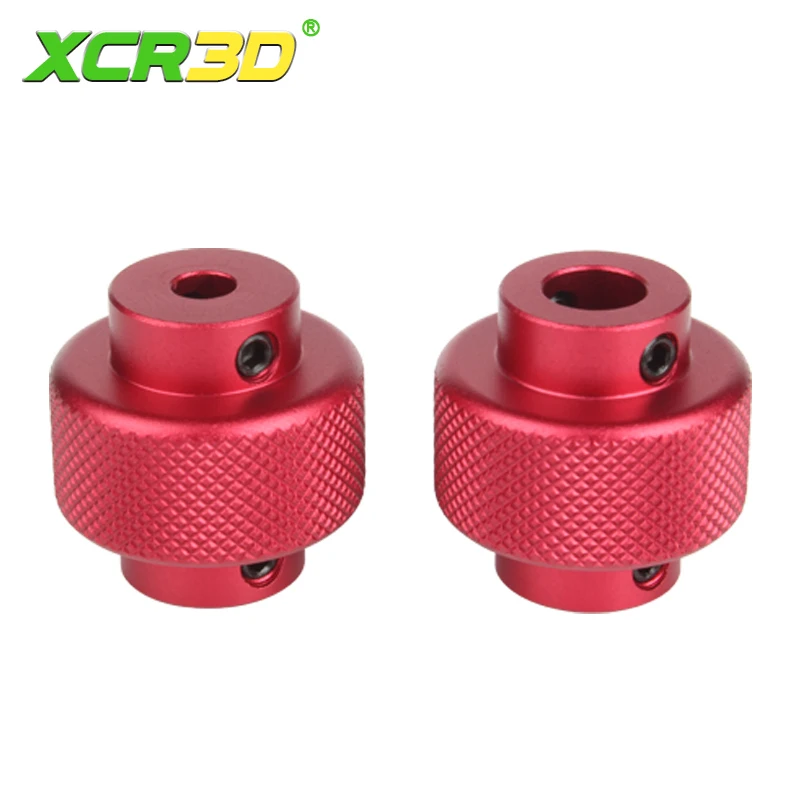 

XCR3D 5mm to 8mm Oldham T8 Z-axis Screw Hot Bed Red Knurled Nut Flexible Shaft Coupler Screw Stepper Motor 3D Printer Parts