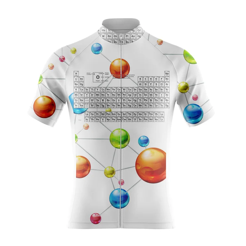 Bicycle Pattern, Gradient Short Sleeved Cycling Clothing, Breathable, Quick-Drying, Chemical Reflective Strip Pocket Clothing