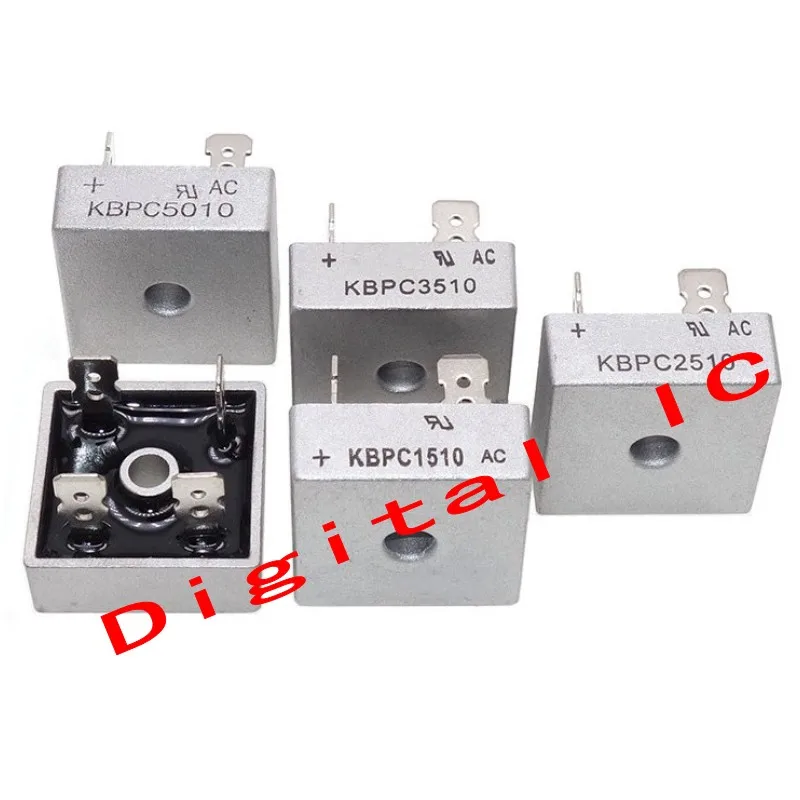 10 Stks/doos KBPC5010 KBPC3510 KBPC2510 KBPC1510 50A 35A 25A 15A 1000V Diode Bridge Rectifier