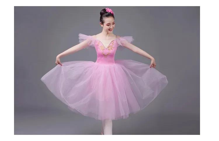 زي أداء تنورة الباليه للأطفال، تنورة شاش للرقص للبالغين، تنورة منفوشة، زي أداء احترافي جديد