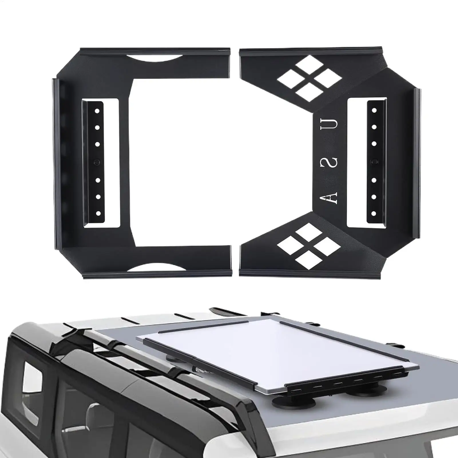 

Flat Car Mount Kit Quick Release Magnetic Roof Mounting Bracket Flat Mounting Accessories for RV Truck Boat Road Trip Camping