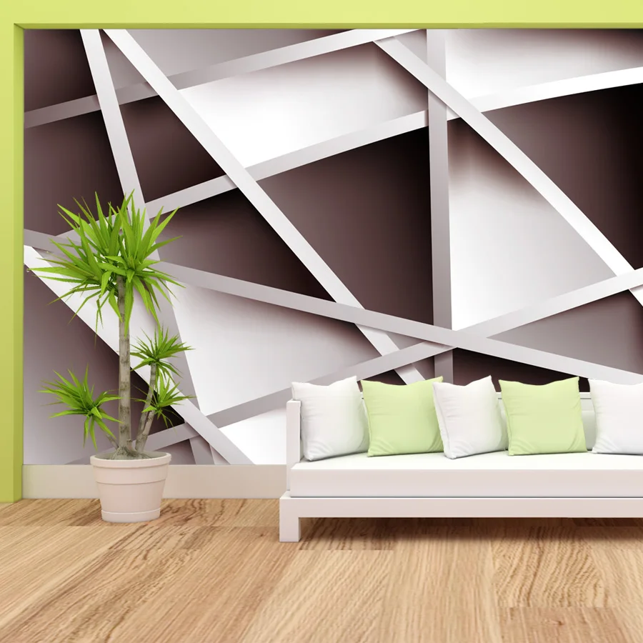 Custom Peel and Stick PVC wallpaper for Living Room Geometic Design Wall Papers Home Decor Decoration Ceiling Renovation Mural