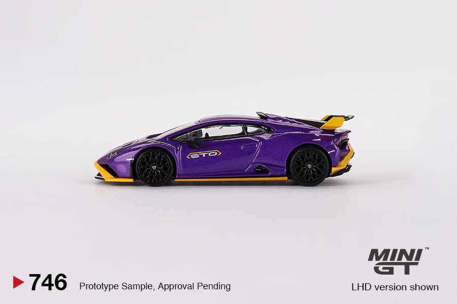 Minigt 1:64 Lamborghini Huracán Sto Viola Pasifae MGT00746-MJ Auto Legering Speelgoed Motorvoertuig Diecast Metalen Model Voor Kinderen