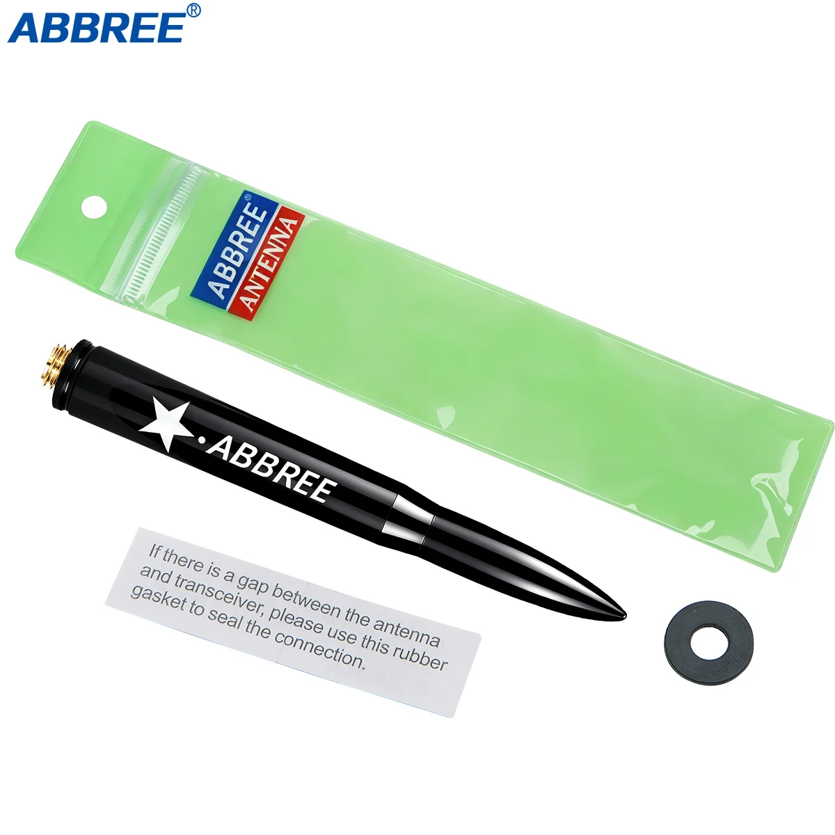 ABBREE AR‑47 Bullet Antenna High Gain SMA‑Female VHF UHF Walkie Talkie Antenna for Baofeng UV‑5R Mini UV-5RH Quansheng UVK5 UVK1 - view 6