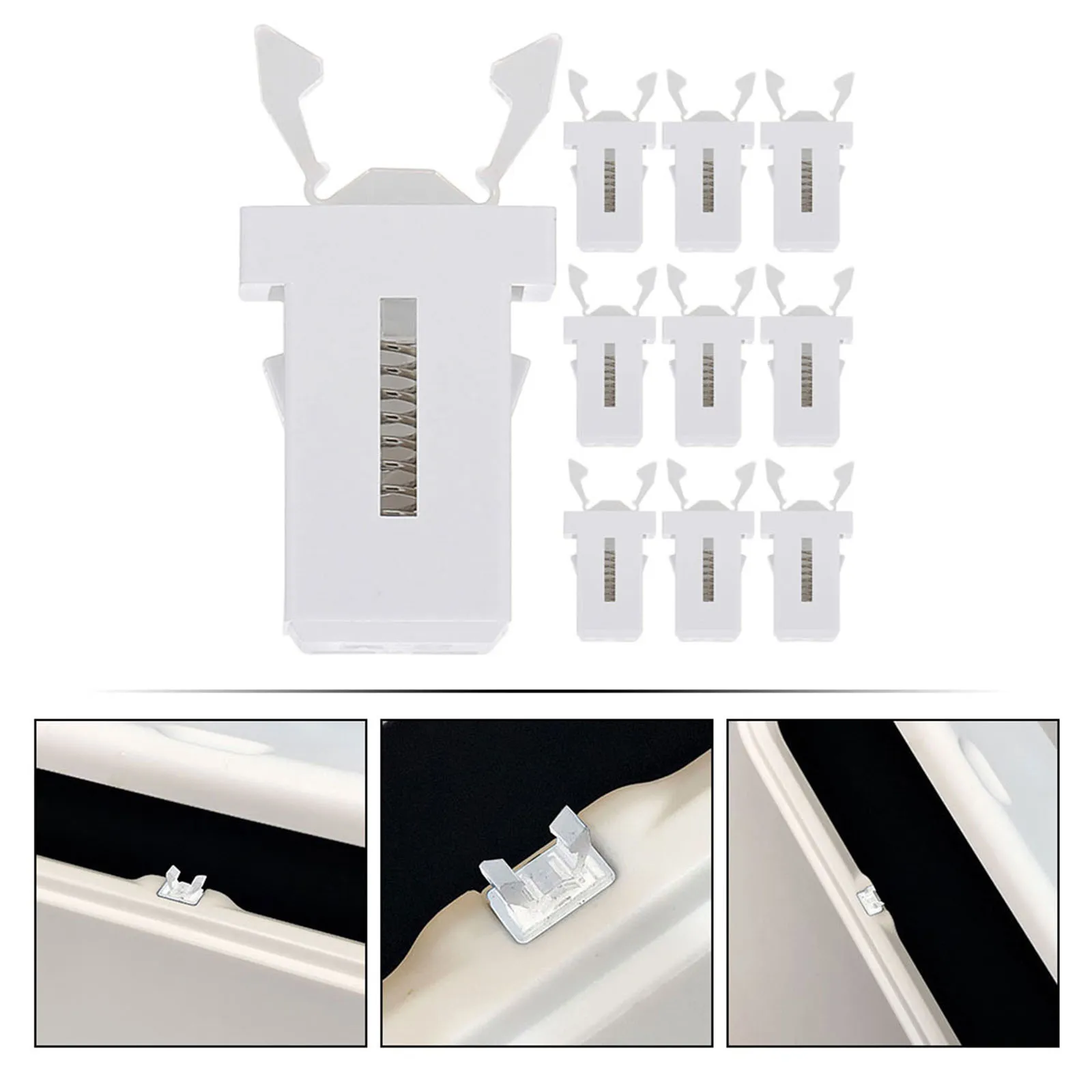 

10 шт., сменная пряжка для мусорного бака, прочный пластиковый пресс-замок для мусорного бака, надежное крепление крышки, бытовой кухонный аксессуар