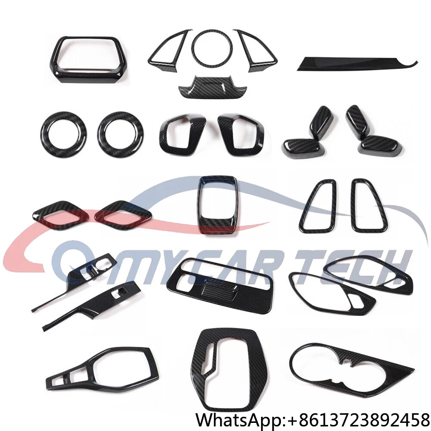 

27pcs Carbon Fiber Full Set Interior Decoration Cover Kit Sticker Trim for Chevrolet Camaro 2017+