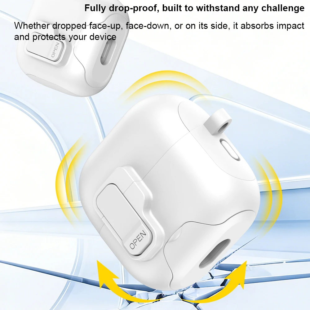 

Protective Case for Huawei FreeClip 2 Wireless Earphones, Foldable Stand, Shockproof Magnetic Lock, Supports Wireless Charging