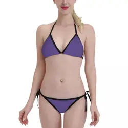 Ultra Violet Pantone Sexy Bikini 2023 Women's Triangle Swimsuit Bikini Set Halter Neck Swimsuit Push Up Swimsuit