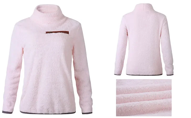 Pull en peluche à manches longues en laine d'agneau pour femmes, sweat-shirt chaud, haut PVD, vêtements K-pop pour dames, automne et hiver