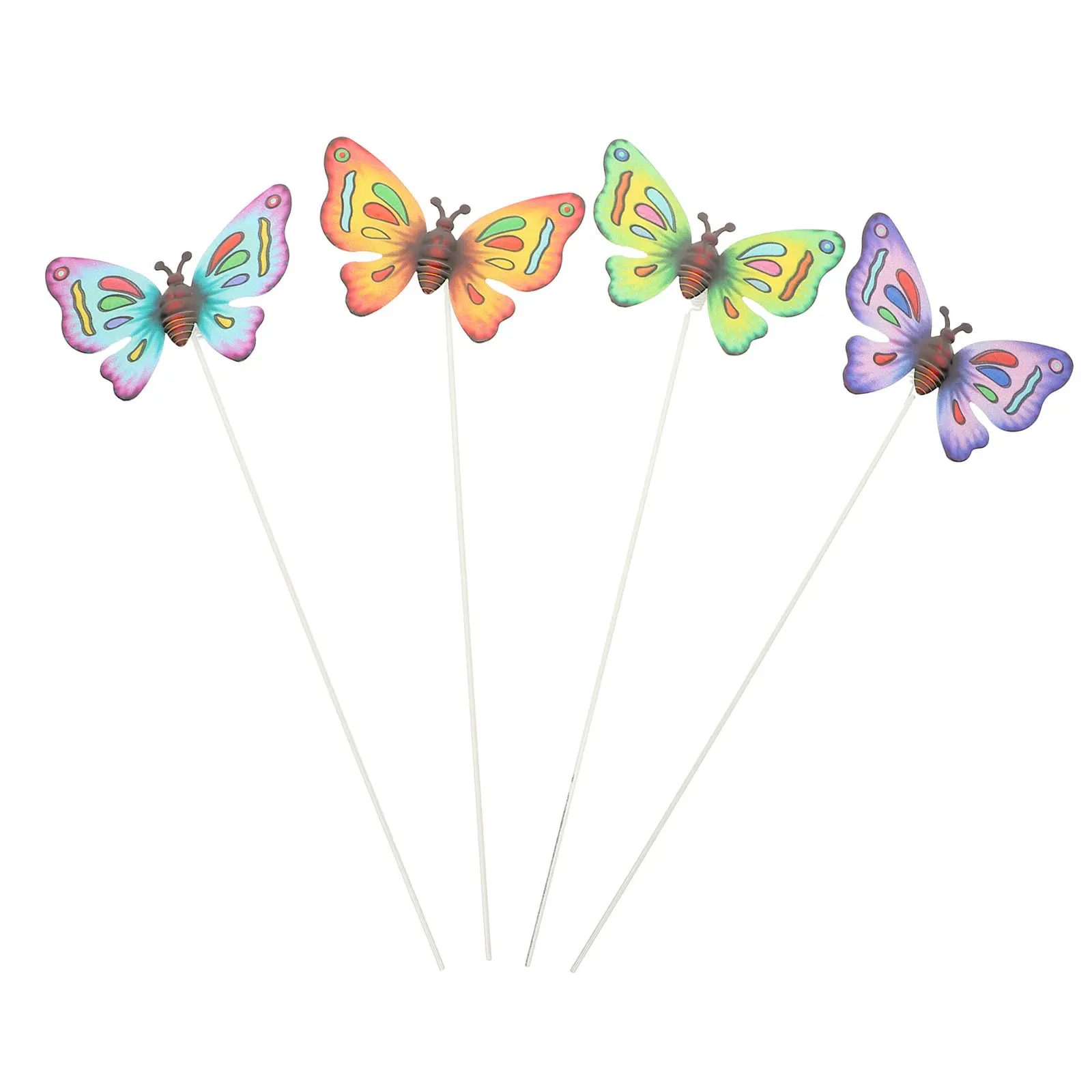 4 PCS Butterfly Lawn Decor Stakes for Garden Decoration Decorations Butterflies Outdoor