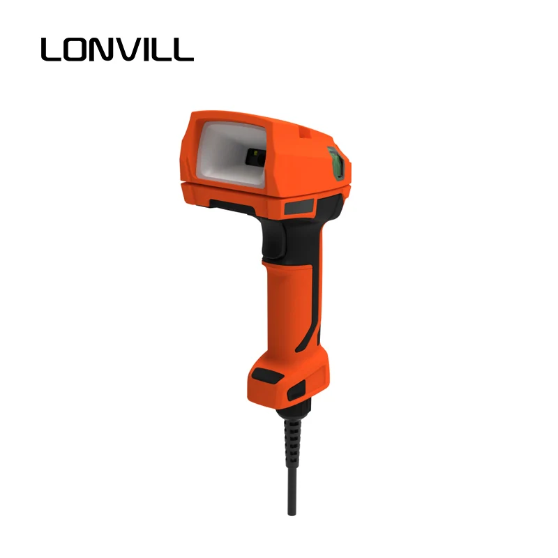 LONVILL Scanner de código de barras portátil Leitor DM industrial Ethernet Profinet TCP Modbus Leitores DPM Escáner sem fio com fio robusto