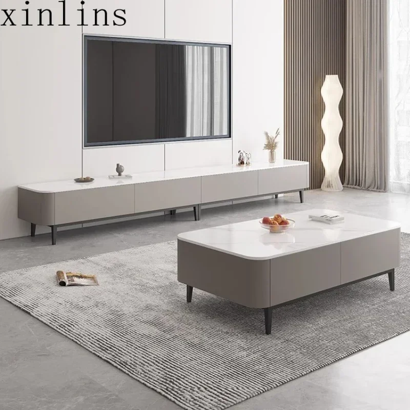 

White Soild Wood Tv Table Simple European Designer Organizer Tv Stands Small Family Creativity Muebles Para Tv Salon Furnitures