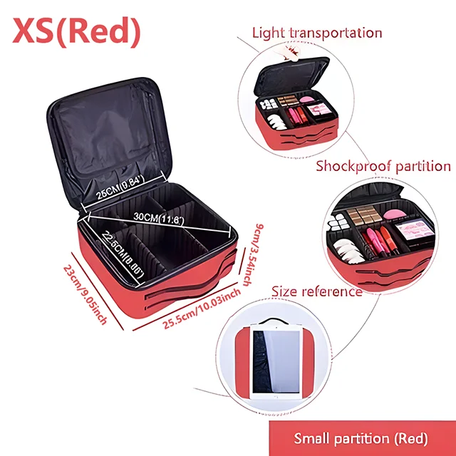 Professionele make-up case vrouwelijke reizen grote capaciteit schoonheid nagel toolbox cosmetische organisator koffers voor make-up opbergdozen