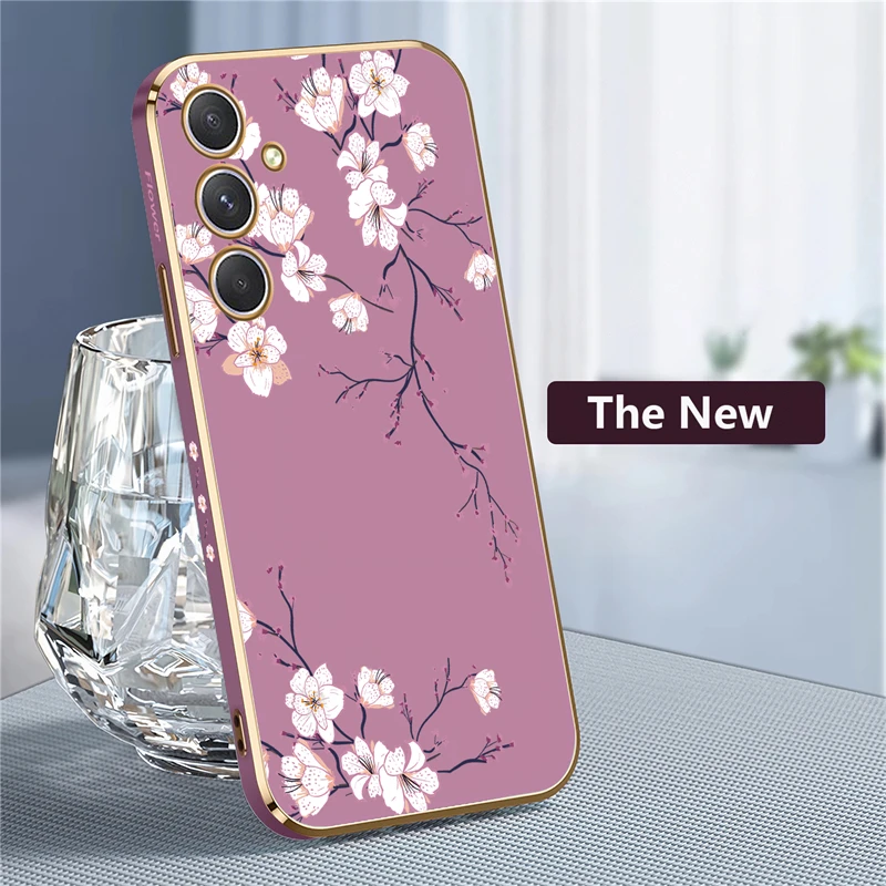 A15 Painting Pattern Case For Samsung Galaxy A55 A35 A25 A24 A53 A52 A34 A33 A32 A73 A72 A54 Soft Silicone Flowers Phone Cover - náhled 4