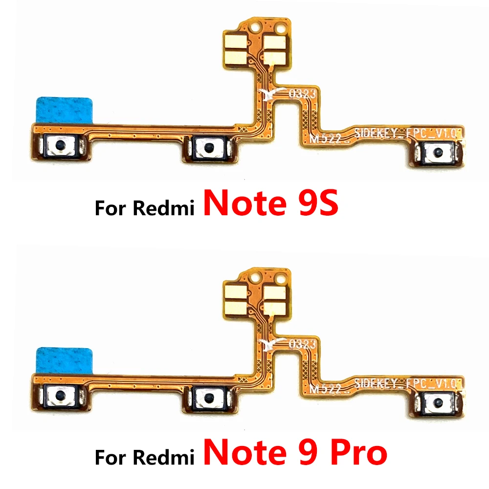 Power Switch On/Off Button Volume control Key Button Flex Cable For Xiaomi Redmi Note 10 9 9S 8 7 6 Pro 5A