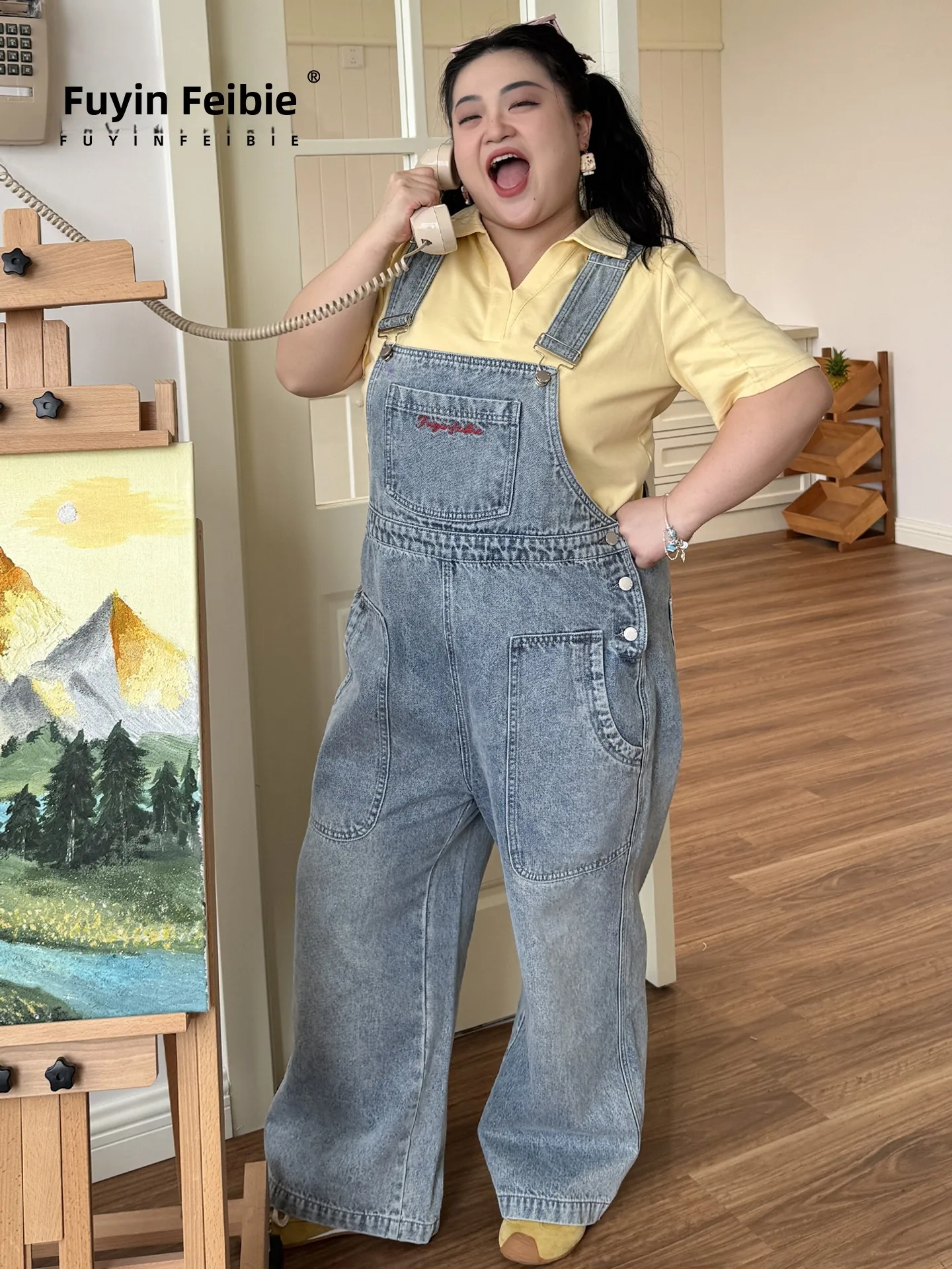 

Повседневные джинсовые комбинезоны с вышивкой, больших размеров, удобные, свободного кроя, из смесового хлопка, синие, для молодых женщин, для отдыха