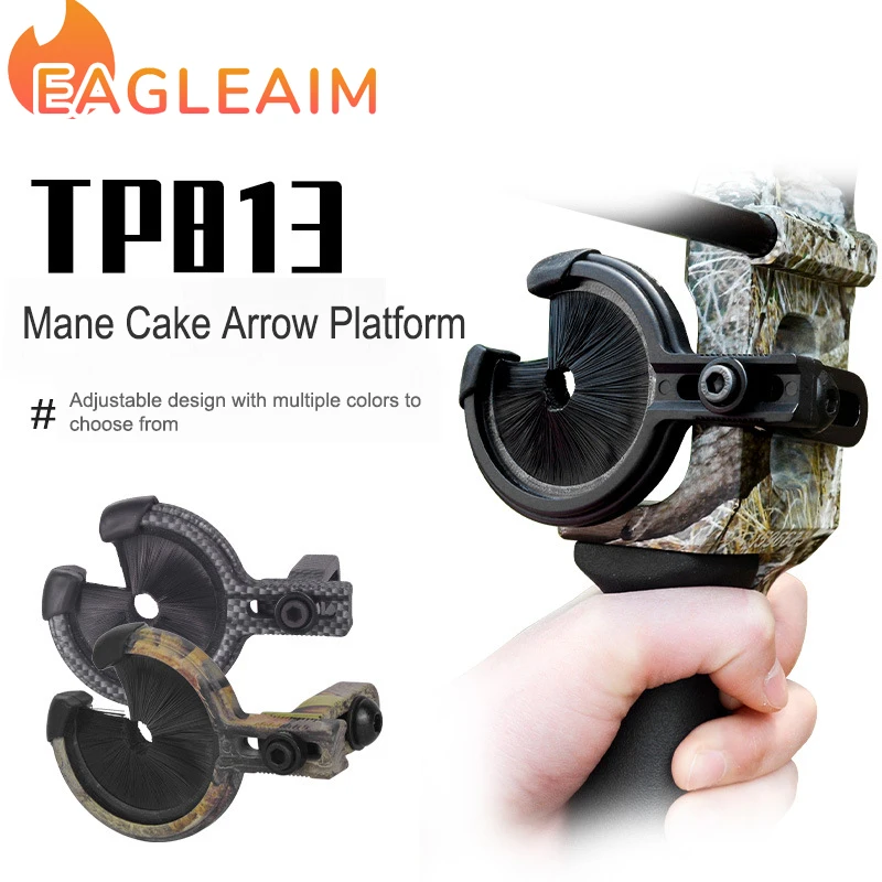 TP813 Mane Cake Brush Arrow Table Black Cam Arrow Platform Archery Sport Compound Bow Arrow Rest for Competition Right and Left