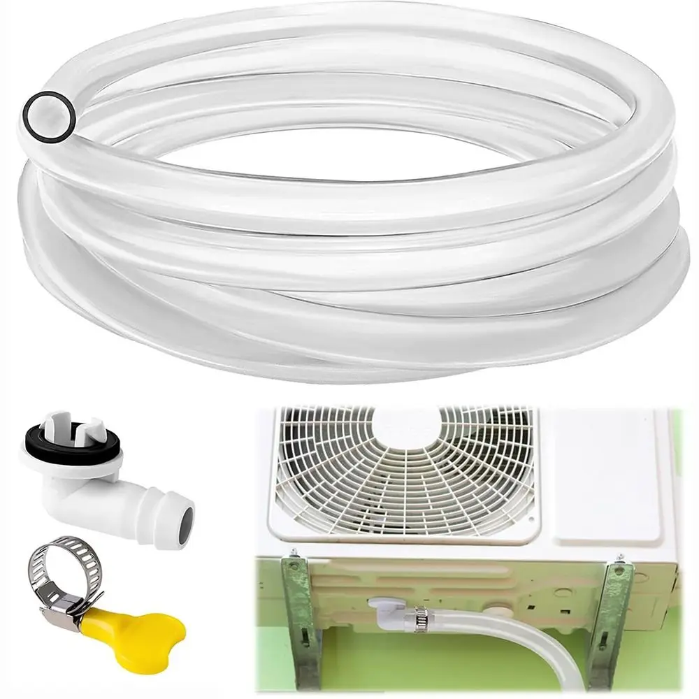 3/6/10 Ft Air Conditioner Drain Hose Leakproof with Hose Connector and Clamp AC Drain Hose Portable Drainpipe