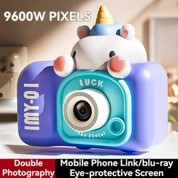 Kid Mini Camera 1080P HD Cartoon Selfie Toddler Digital Video Camera Toys With 64GB Card for Boys/Girls Christmas Birthday Gifts