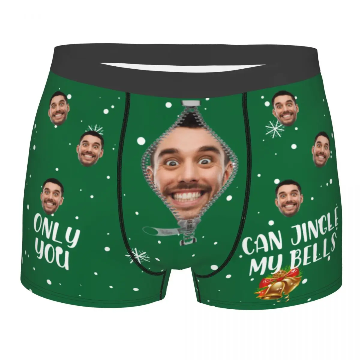 Men Christmas Gifts Custom Face Boxers Personalized Photo Underwear Design Birthday Boxer Briefs for Boyfriend Husband