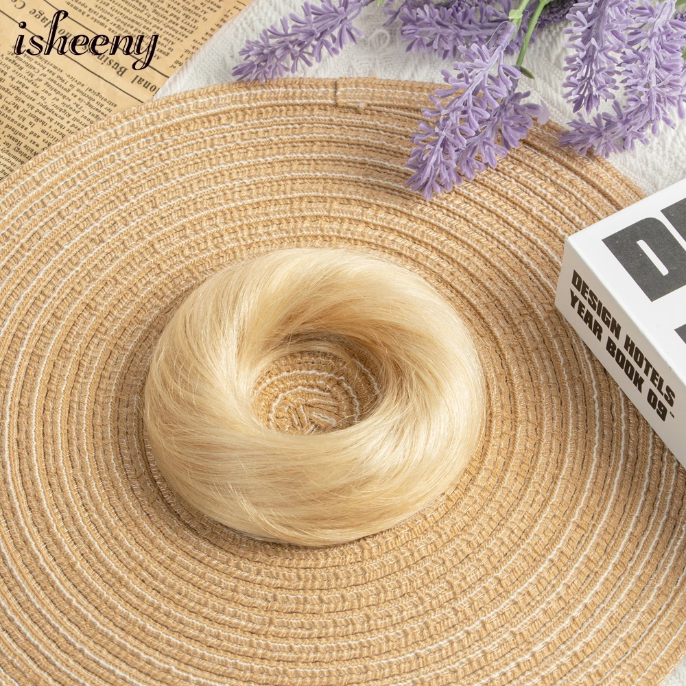 Piccoli panini per capelli umani Chignon 15g Updo Donut Wrap coda di cavallo estensioni dei capelli Remy Hairpiece 100% veri capelli umani naturali