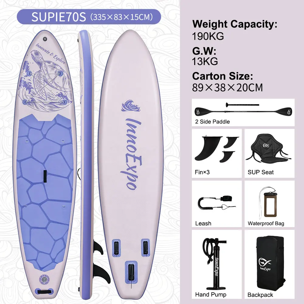 InnoExpo Opblaasbaar Stand Up Paddle Board Paddleboard Surfplank Surf Sup Board 320-350CM Antislip Watersport Paddle Board