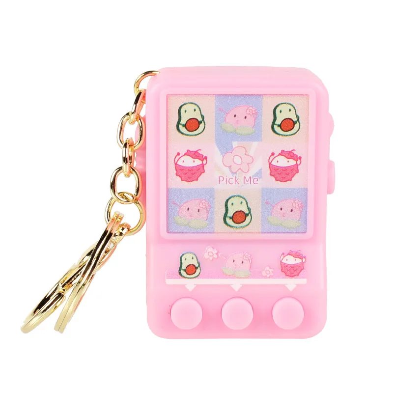 Mini Electronic Lottery Machine Electronic Game Machine Keychain Pendant Kids Portable Funny Handheld Game Draw Machine Gift