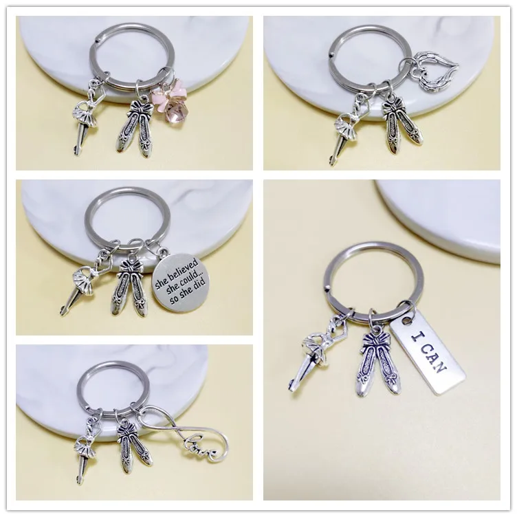 Модный-металлический-брелок-подвеска-балетные-туфли-бантик-кристаллы-крылья-надпись-love-i-can-dancer