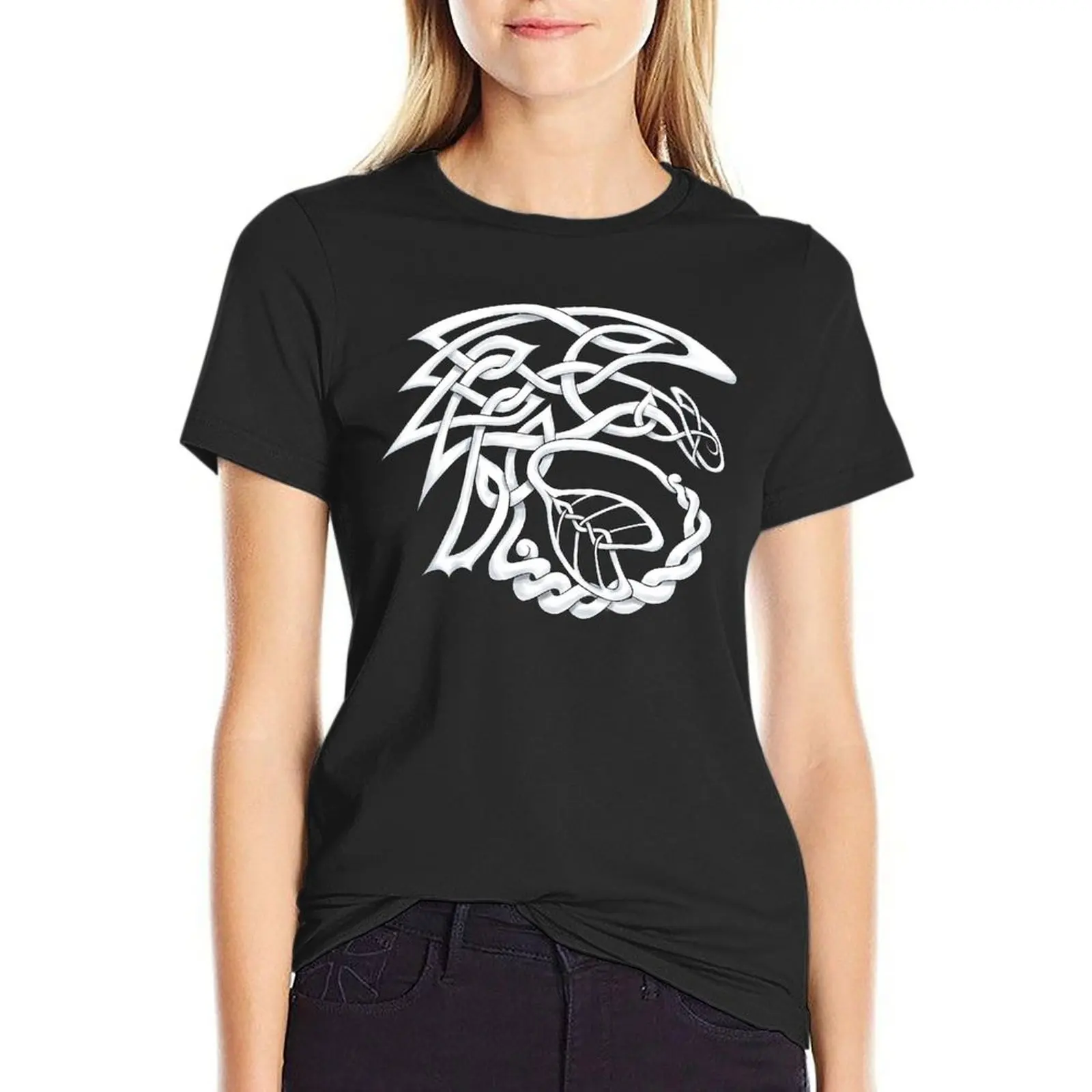 

Celtic Dragon T-Shirt funny Female clothing black t-shirts for Women