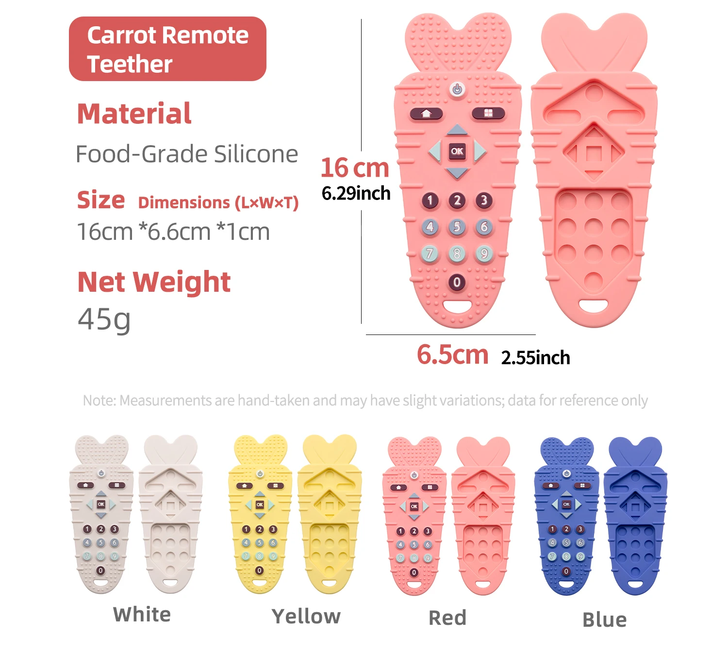 Baby Silicone Remote Control + Game Controller Teething Set Bpa-Free Teething Toy Soothing Teether Sensory Training Toy for 3-12 Months Old Babies view 3