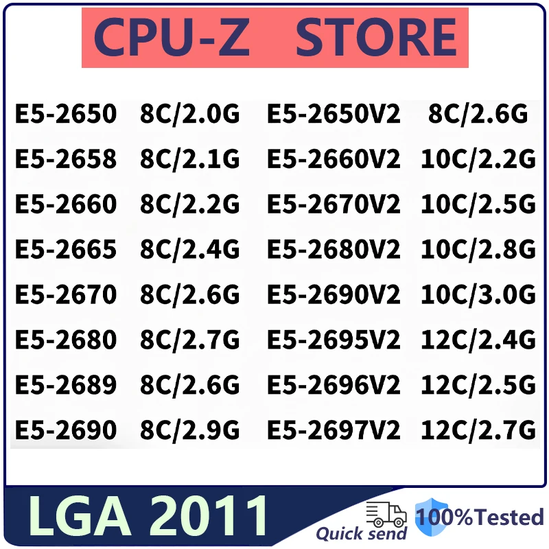 E5-2650 2658 2660 2665 2670 2680 2689 2690 E5-2650V2 2660V2 2670V2 2680V2 2690V2 2695V2 2696V2 2697V2
