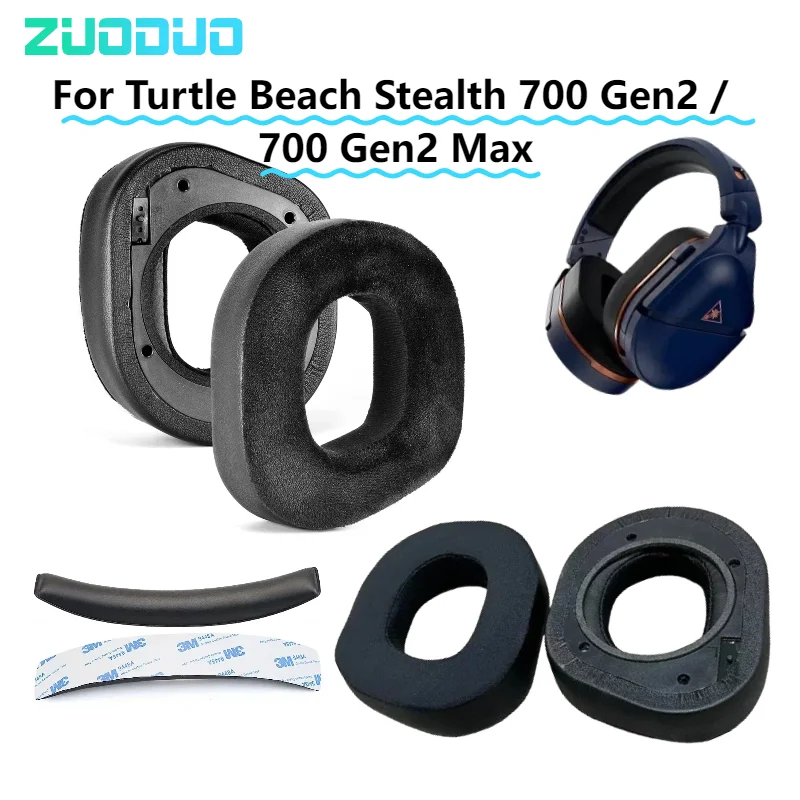 

Ear Pads Headphone for Turtle Beach Stealth 700 Gen2 / 700 Gen2 Max Headphone Cushion Replacement Head Band, Earmuff Repair
