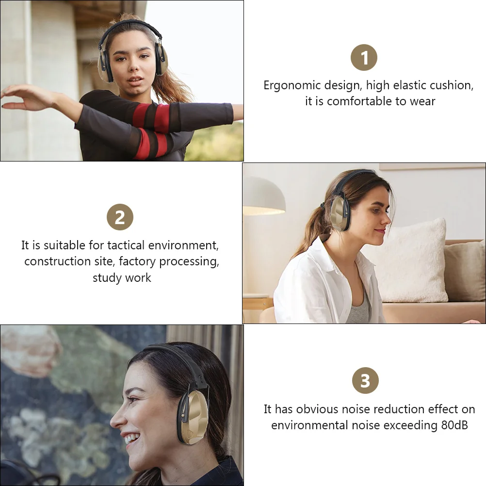 

Noise Reduction Headset Nylon Abs Foldable Anti-Drop Wear-Resistant Outdoor Gaming Hunting Ear Protection Headset