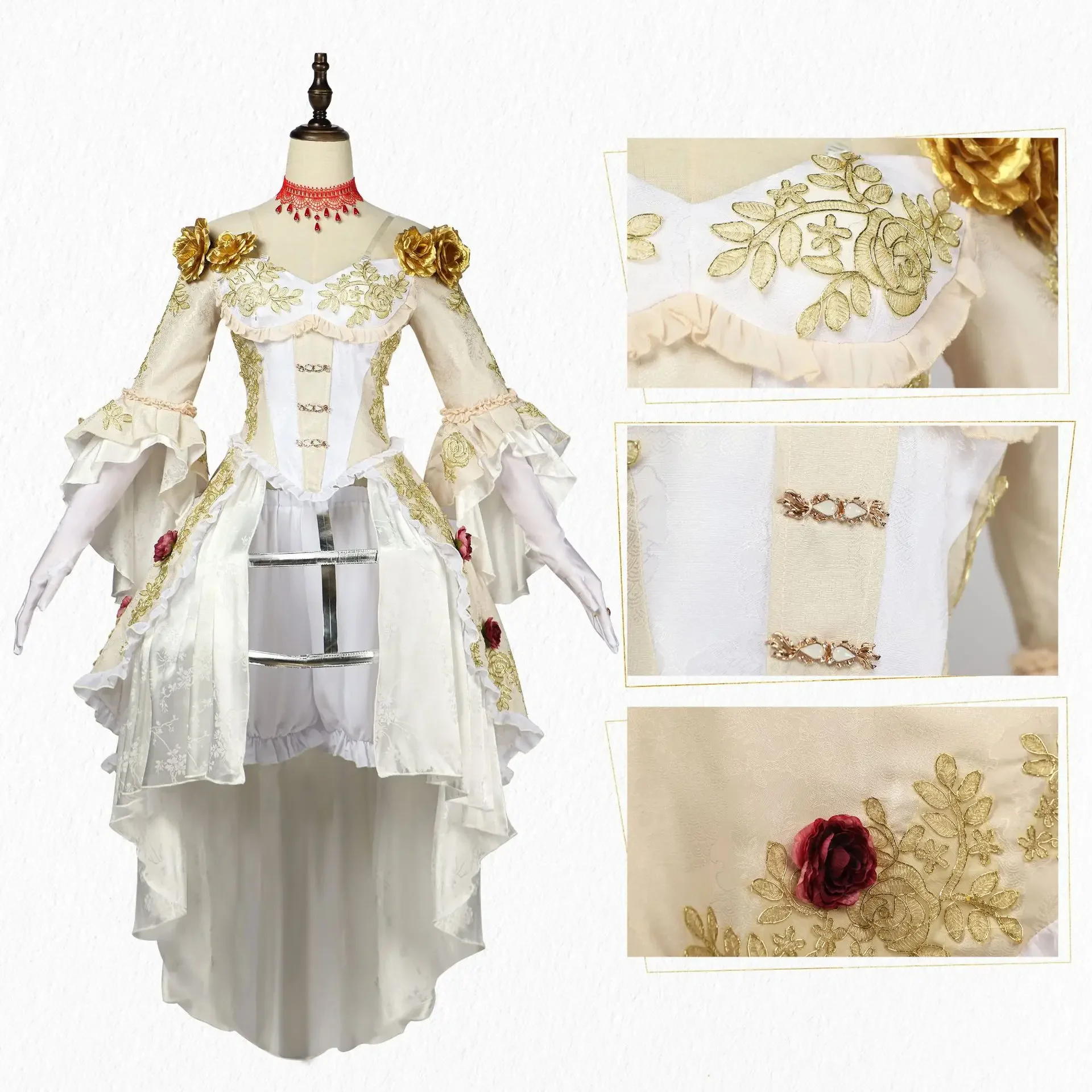 Marie Red Blood Feast Cosplay Identity V Costume Queen Suit Elegant Dress Game Cosplay Costume Halloween Party Role Play Outfit