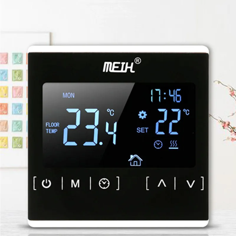 Thermoregulator LCD Touch Screen Thermostat For Electric Heating Floor System, Room Temperature Controller